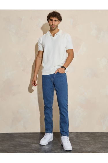 Cotton Stretch 5-Pocket Slim Fit Jeans
