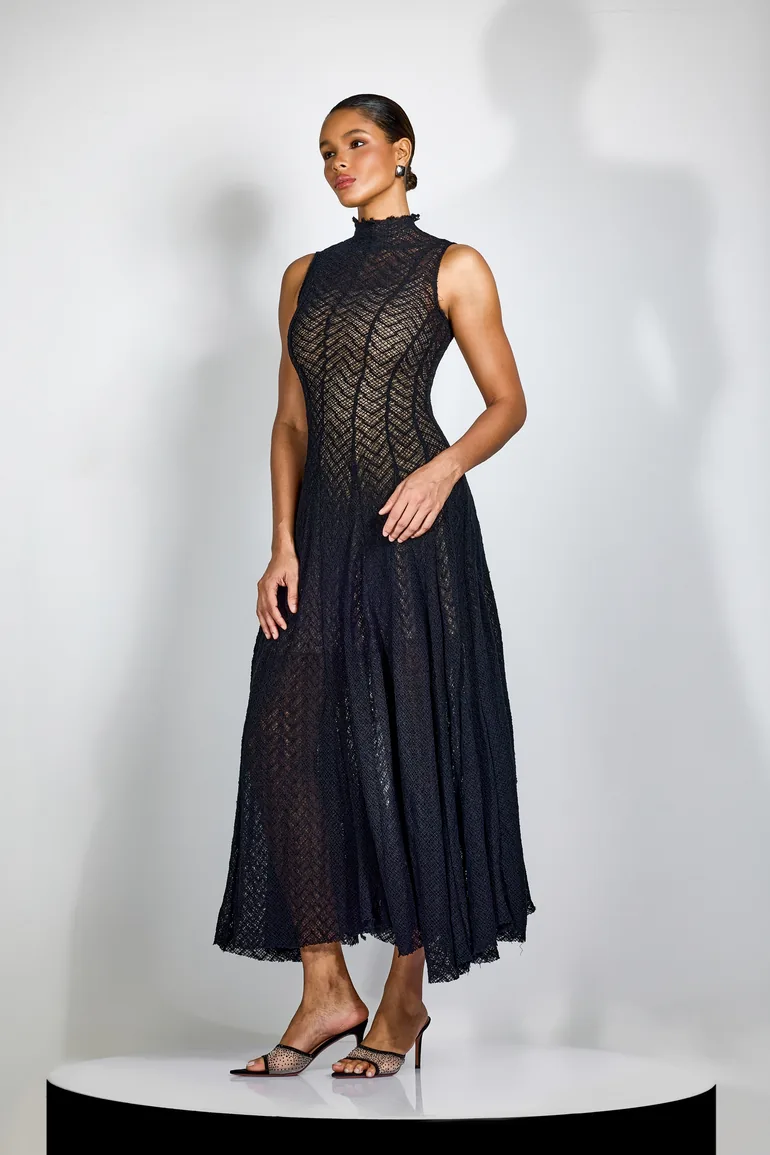 Janet High Neck Sleeveless Maxi Dress - 3