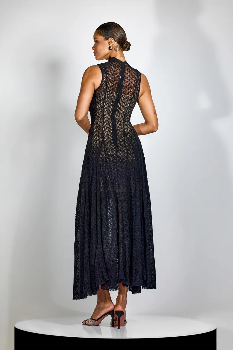 Janet High Neck Sleeveless Maxi Dress - 8