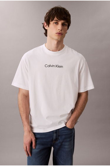 Ss Standard Logo 30S Crewnk Tee White