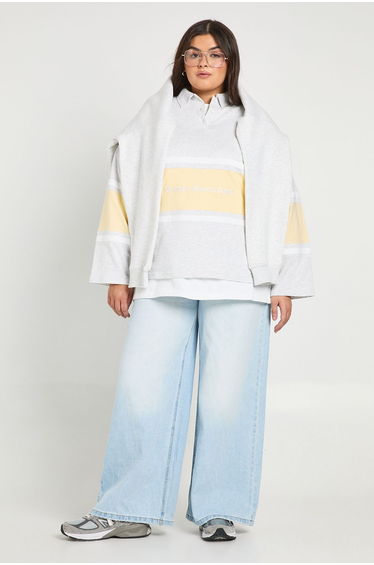 Plus Collared Rugby T-Shirt - lemon