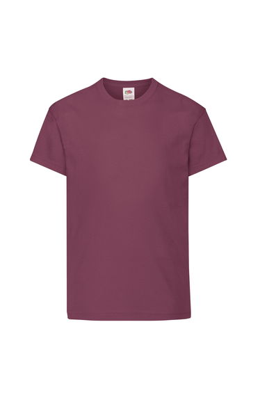 Fruit of the Loom Childrens/Kids Original T-Shirt - Burgundy