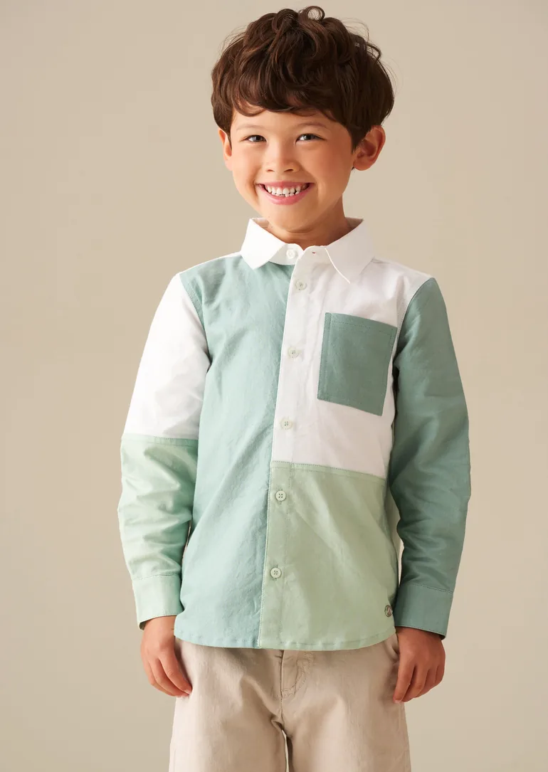 Jude Colour Block Oxford Shirt - 1