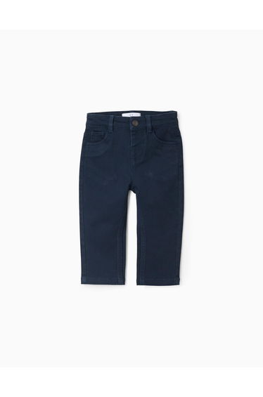 Twill Trousers for Baby Boys, Dark Blue