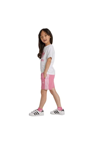 Boy's adidas Originals Junior Adicolor Shorts & T-Shirt Set in Pink