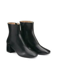 Les Signatures - Leather Heeled Ankle Boots