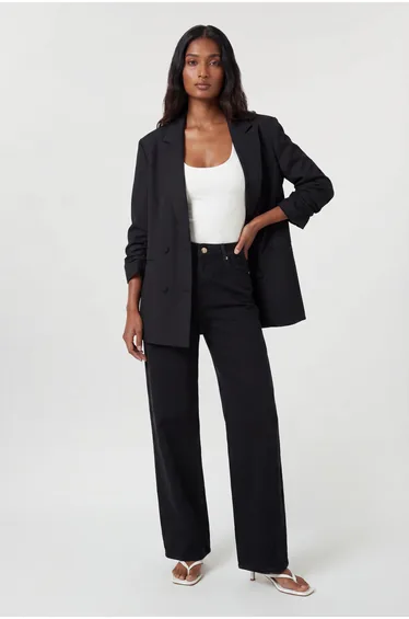Denim High Waist Wide Leg Jean