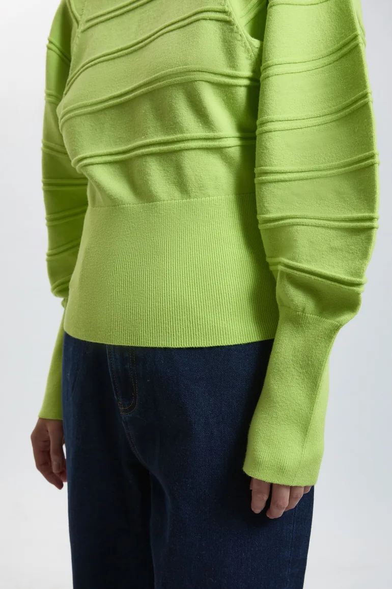 Petite Wool Look Rib Detail Long Sleeve Knitted Top - 1
