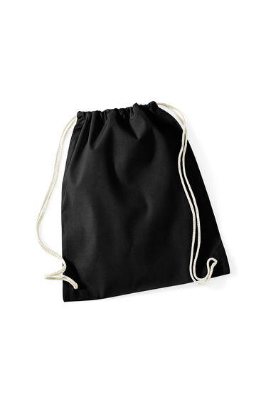 Westford Mill Cotton Drawstring Bag - Black