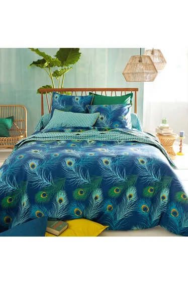 شرشف سرير بحواف مطاطية بطبعة