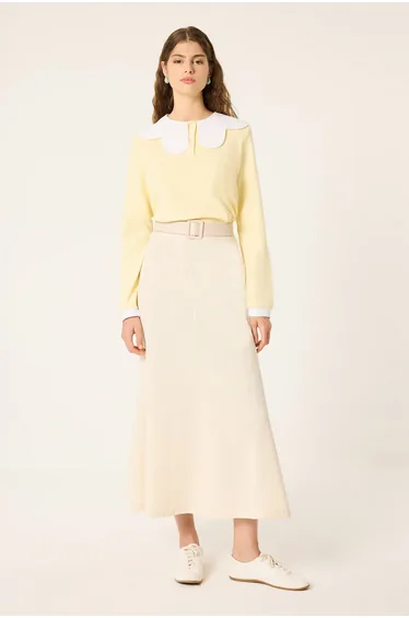 SHIRT COLLAR SWEATSHIRT