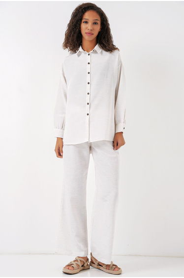 Linen Double Suit - Cream