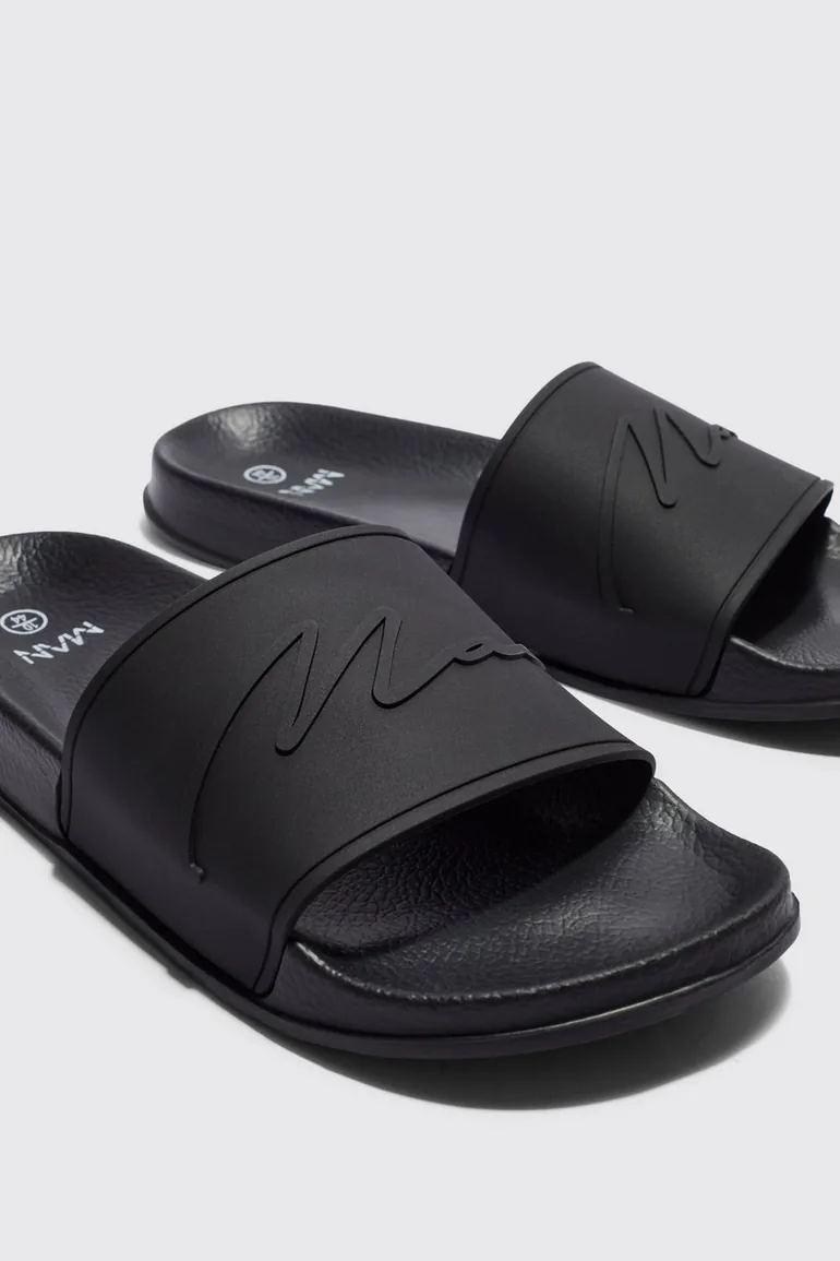 Man Script Slider - black