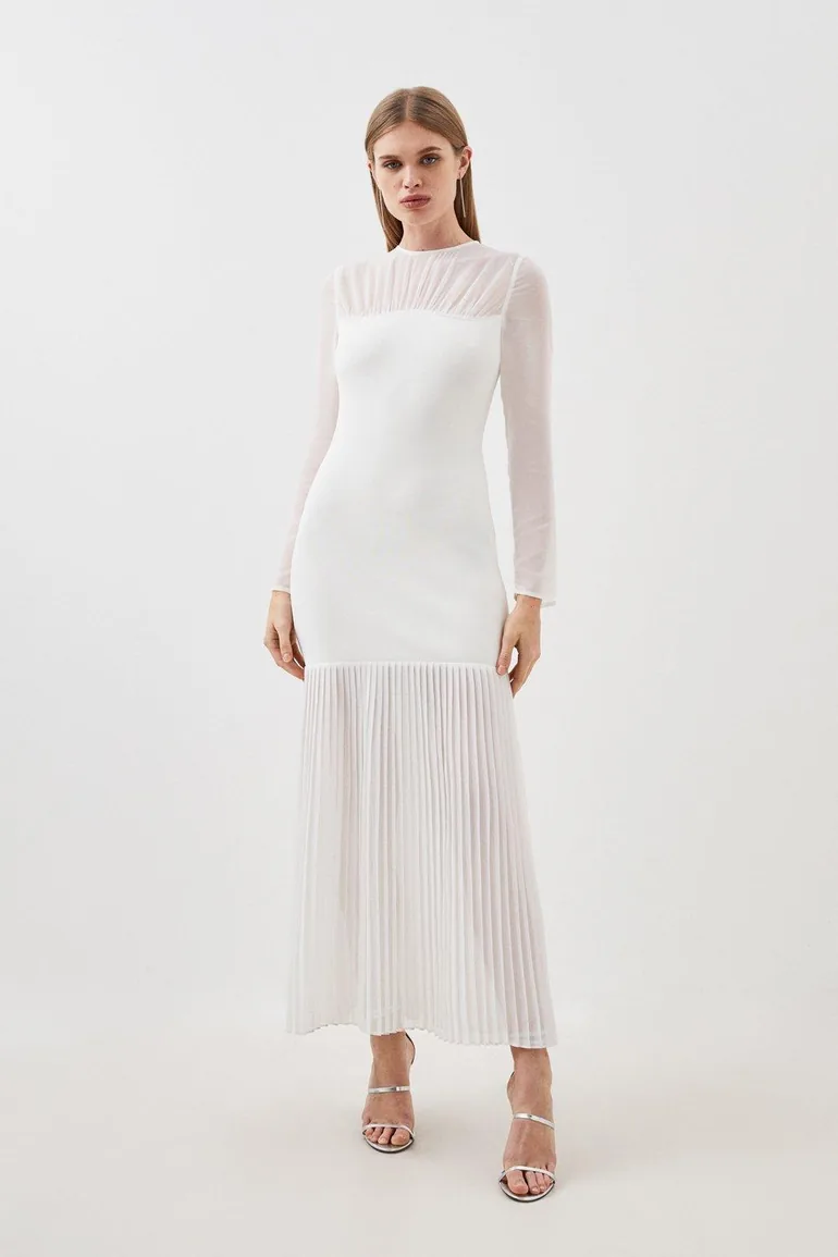 Shop Bandage Figure Form Woven Mix Knit Dress Online in Oman Shop Bandage Figure Form Woven Mix Knit Dress Online in Oman
