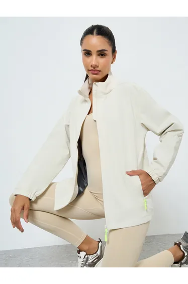 Windbreaker Contrast Zip Up Jacket