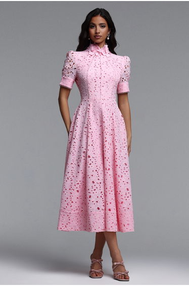 Kitsu Short Sleeve Midi Dress