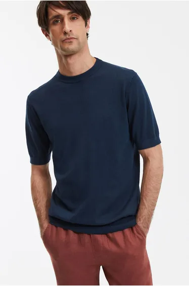 Crew Neck T-Shirt with Short Sleeves