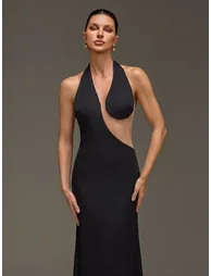 Carden Halterneck Cutout Maxi Dress - 2