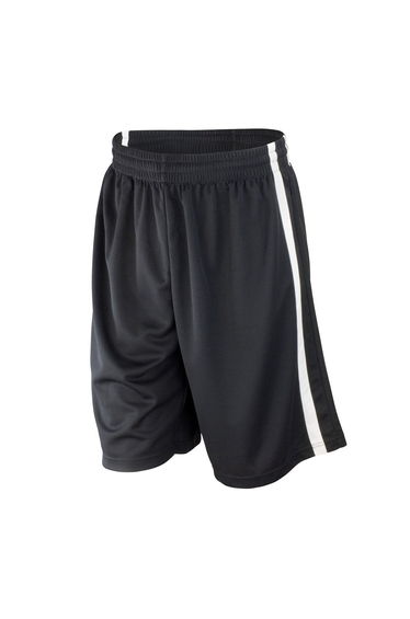 Spiro Mens Basketball Shorts - Black/White