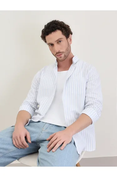 Striped Regular Fit Long Sleeve Shirt