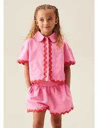 Brooke Ric Rac Trim Short And Shirt Set