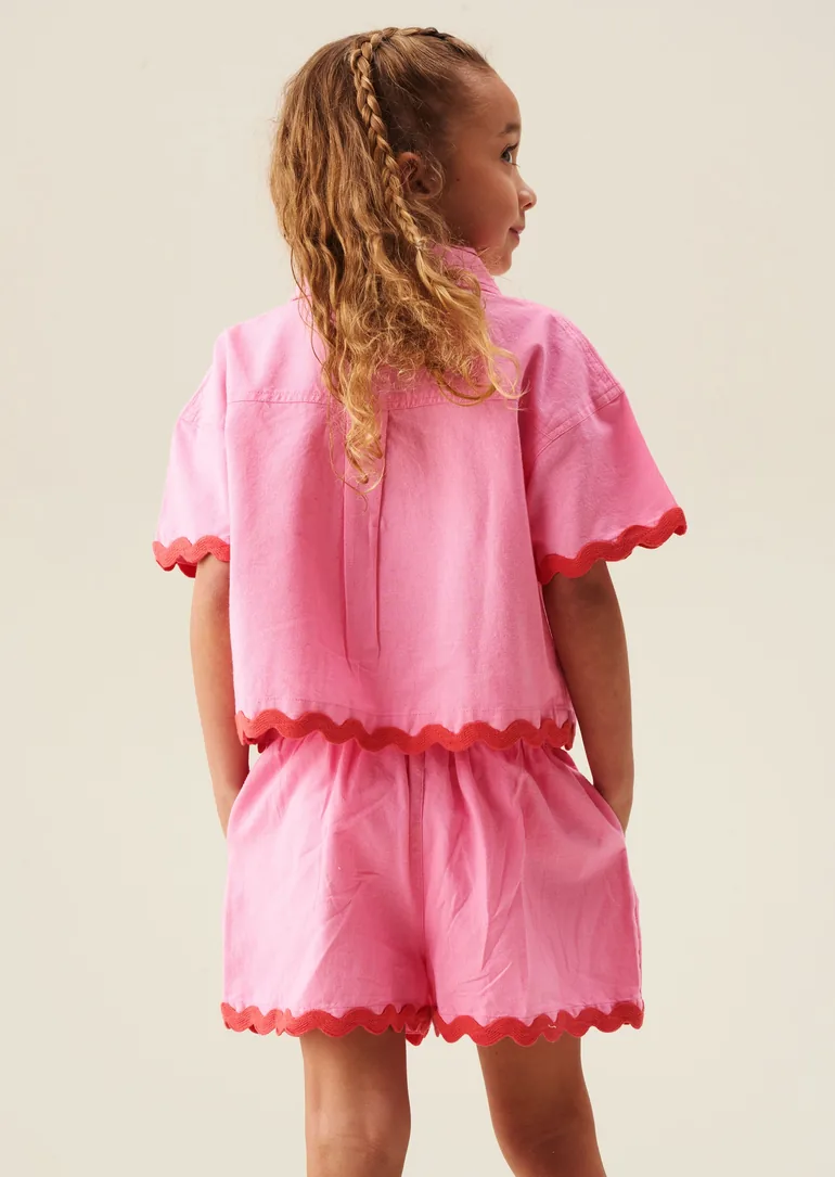 Brooke Ric Rac Trim Short And Shirt Set - 1