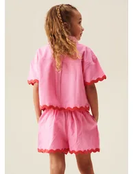 Brooke Ric Rac Trim Short And Shirt Set - 1