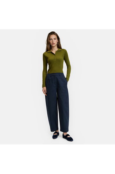 Viscose Blend Polo Jumper/Sweater