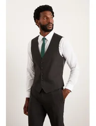 Tailored Fit Charcoal Essential Waistcoat