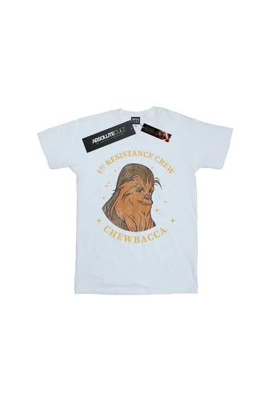 Star Wars: The Rise of Skywalker Boys Star Wars The Rise Of Skywalker Chewbacca First Resistance Crew T-Shirt - White