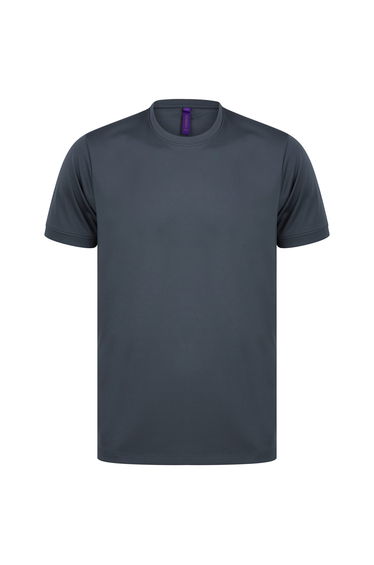 Henbury Mens HiCool Performance T-Shirt - Charcoal