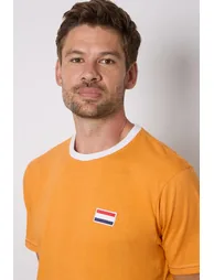 Orange Netherlands Print Crew Neck T-Shirt - 1