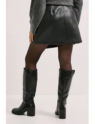 PU Wrap Mini Skirt - 2