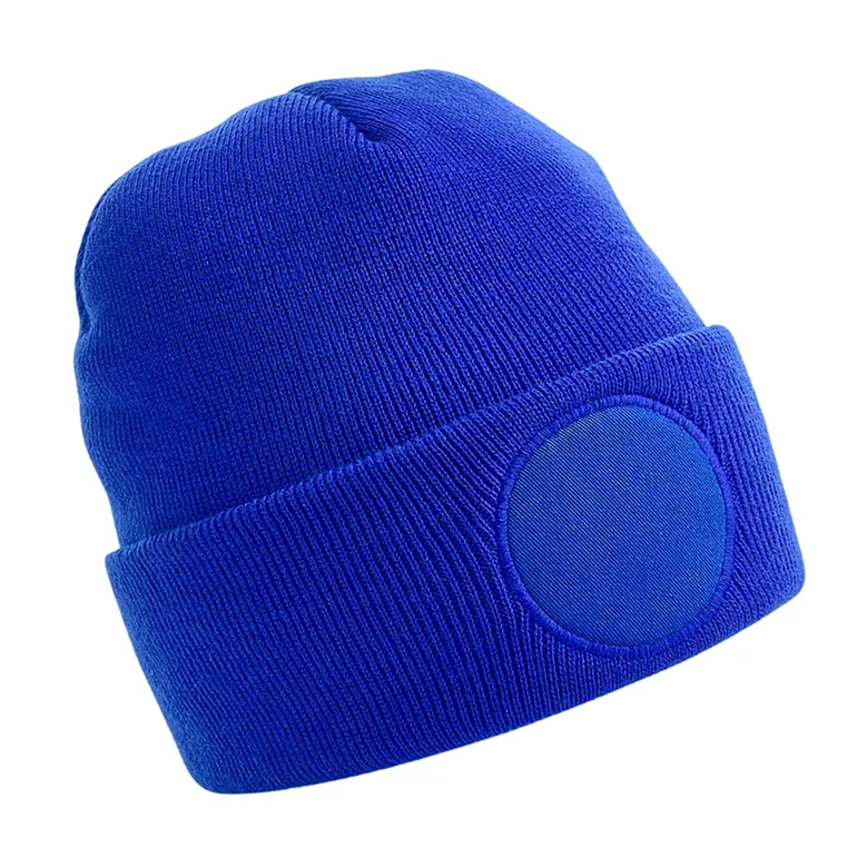 Beechfield Circular Patch Beanie - Bright Royal