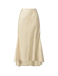 Taupe Jacquard Skirt - 3