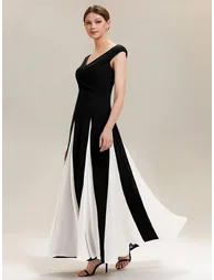 ever ONYX|Elegant Design Knit Cap Sleeve Formal Dress - 3