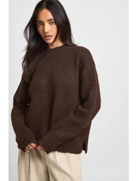 Super Soft Crew Neck Jumper - chocolate - 2