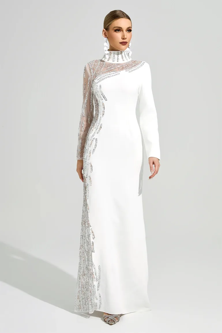 Venturi White Diamond Formal Dress - 1