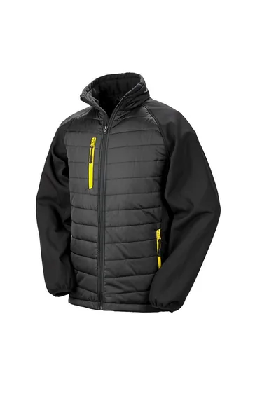Result Womens/Ladies Compass Soft Shell Jacket - Black/Yellow