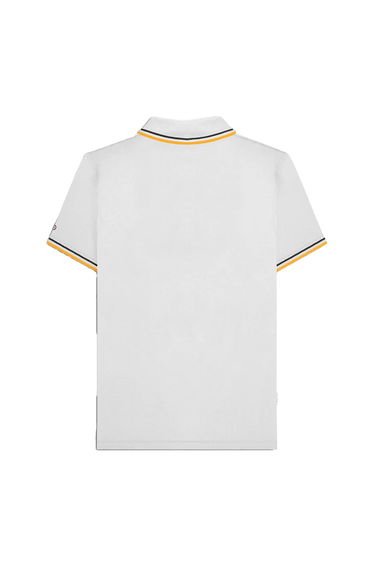 Lambretta Mens SS25 Twin Tip Polo Shirt - White/Black product thumbnail 3