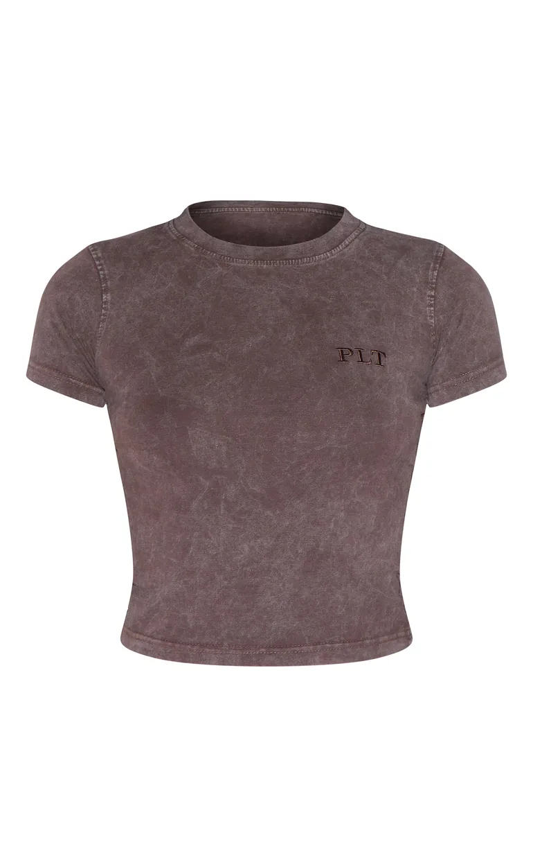 Chocolate Washed Fitted T-shirt - 4