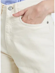 Women Cream High Rise Flared Jeans - 2