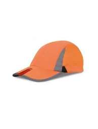 Spiro Unisex 2 Panel Sport Baseball Cap - Orange/Black