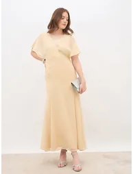 Embellished Sequined A-Line Maxi Dress