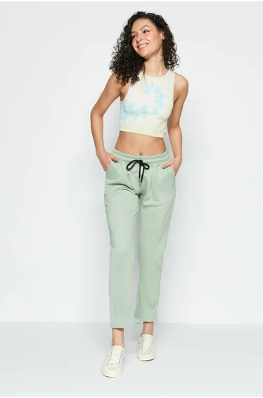 Waist and Leg Pleated Sweatpants