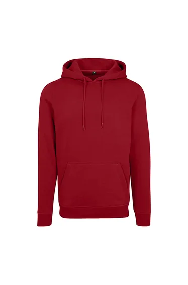 Mens Heavy Pullover Hoodie - Ruby Red