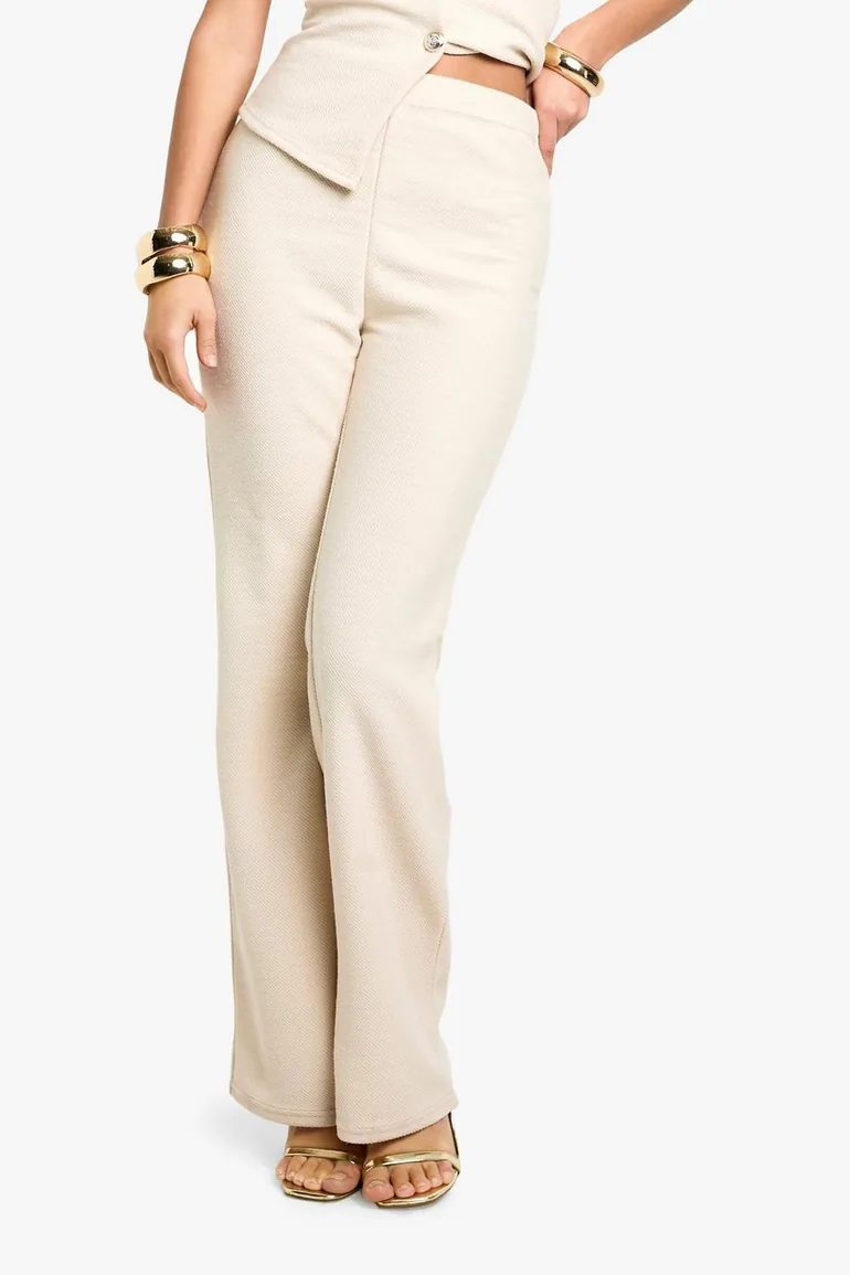 textured wide leg trouser - 3