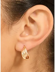 Set of 3 - Plain Half Hoop Earrings - 1