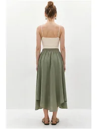 LUCCI High-Waist A-Line Midi Skirt - 3