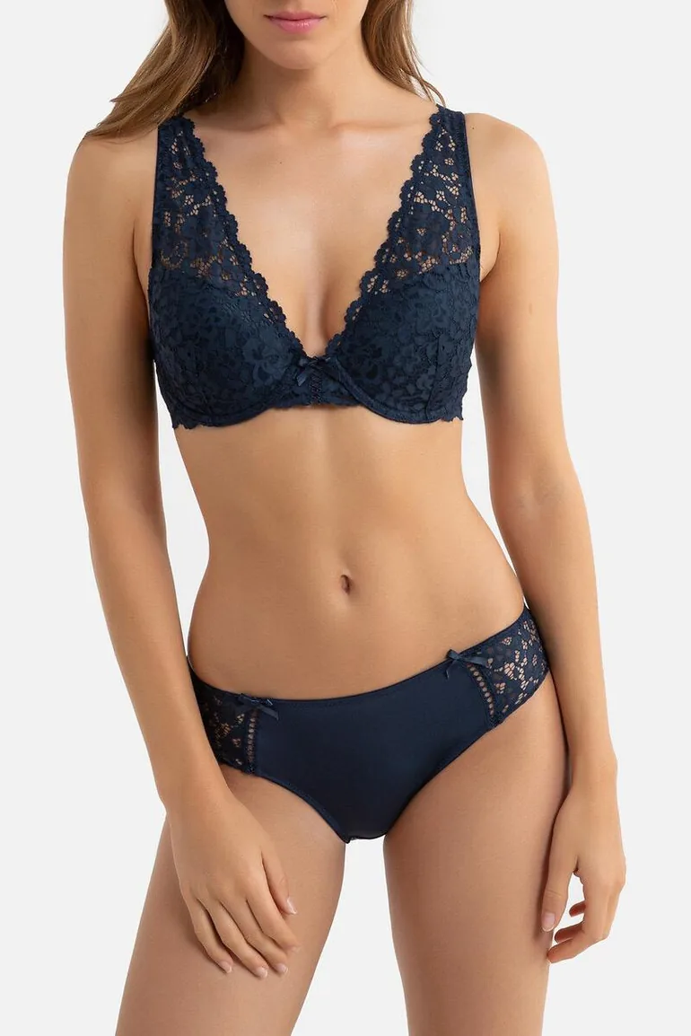 Padded Lace Halterneck Bra